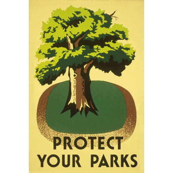 Print: Protect Your Parks, 1938