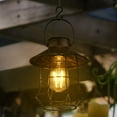 thumbnail image 1 of Solar Lantern Outdoor Hanging - Retro Metal Lantern Decorative with Edison Bulb Waterproof for Garden Patio Yard (Warm White ), 1 of 6