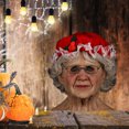 thumbnail image 5 of Peluca de abuelo de Halloween, máscara de anciano, cubierta para la cabeza, máscara de horror de cabeza de anciano calvo, 5 of 5