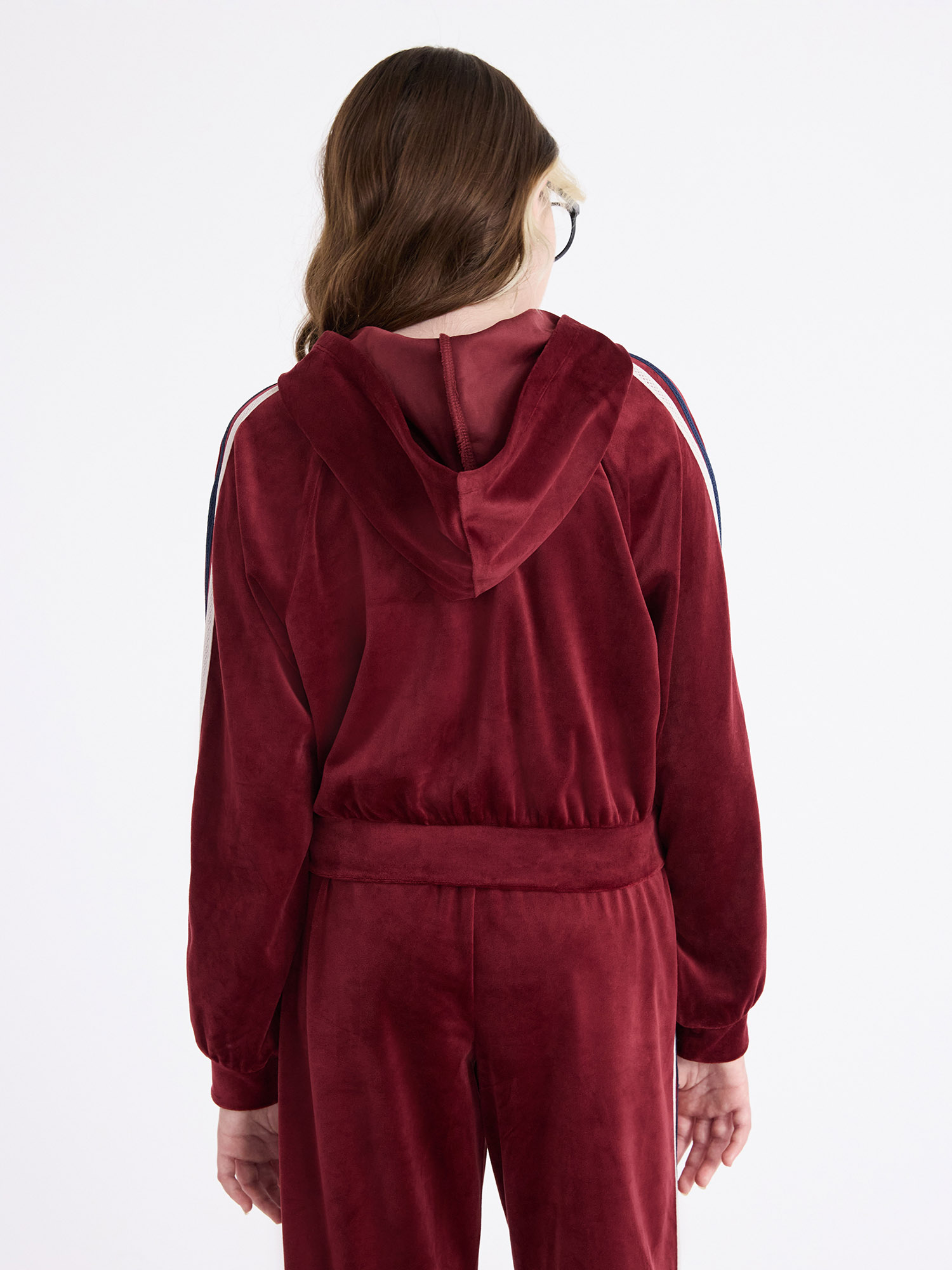 Weekend Academy Girls Velour Full Zip Hoodie, Size 4-18