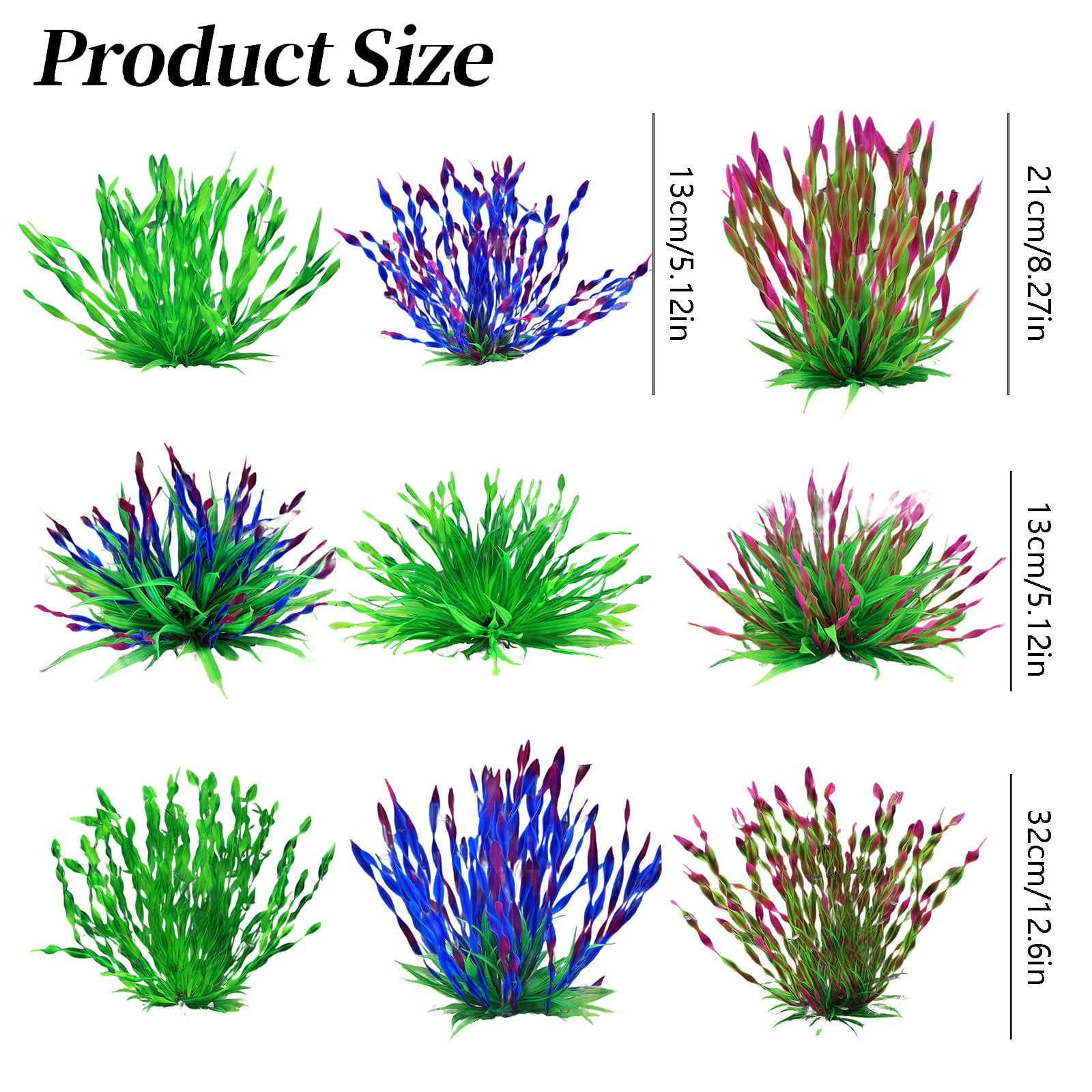HCTSHG Aquarium Decoration Plastic Aquarium Plants Natural Fish Tank Accessories Aquarium Decorations Green Plants, 25pcs Fish Tank Decorations Plant, Aquarium Decor Plastic Plants