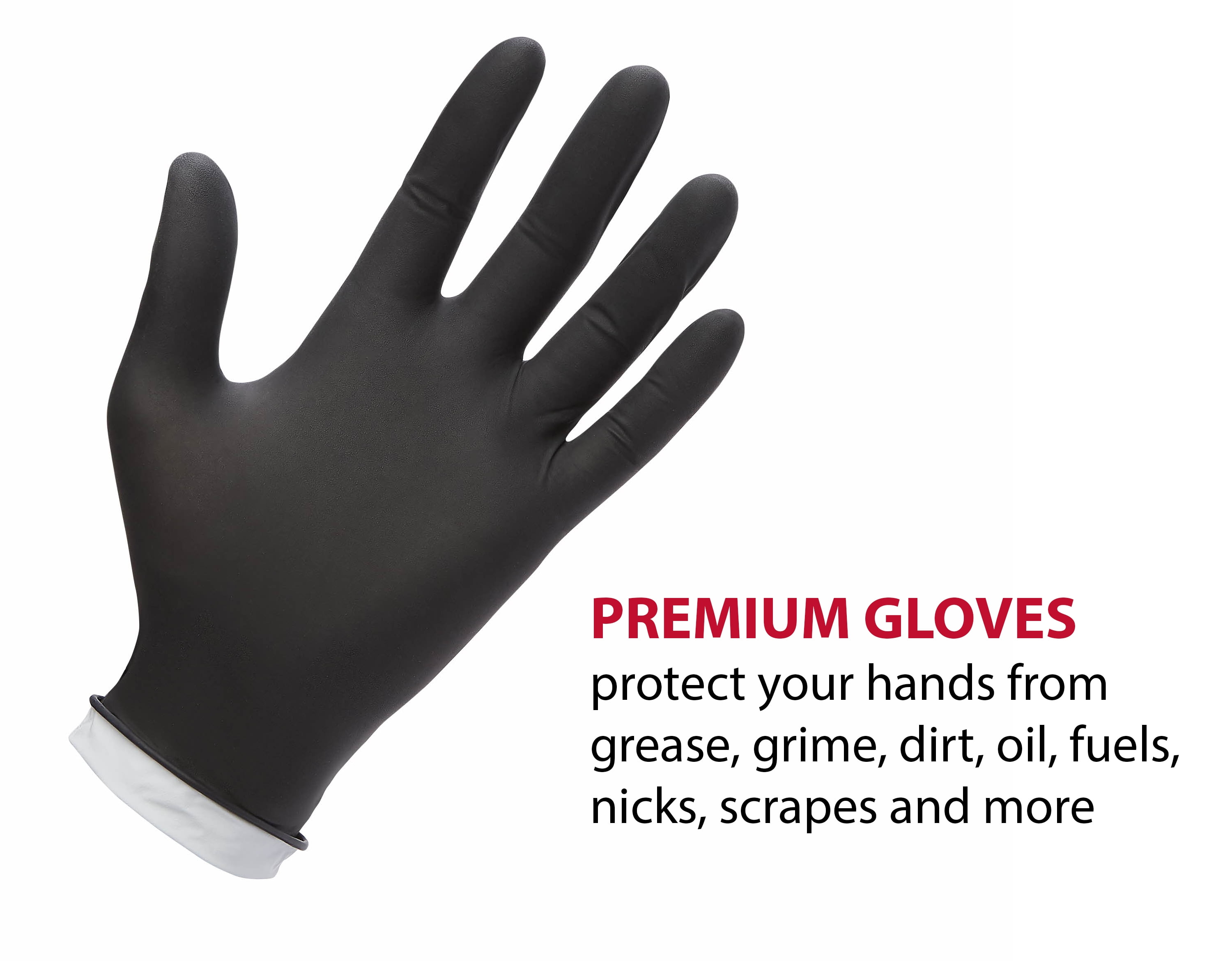 Ironton Nitrile-Coated Work Gloves, 12 Pairs, Black, Large, Model