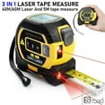 thumbnail image 2 of 3-in-1 Laser Tape Measure, 60M/197ft Laser Distance Meter With 5M/16ft Auto-Lock Physical Tape, Digital LCD Display Rangefinder For Building, Construction, And Home DIY Measurements, Type-C Charging, 2 of 25