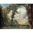 thumbnail image 2 of Constable, John 18x15 Black Ornate Wood Framed with Double Matting Museum Art Print Titled - Salisbury Cathedral, 2 of 4