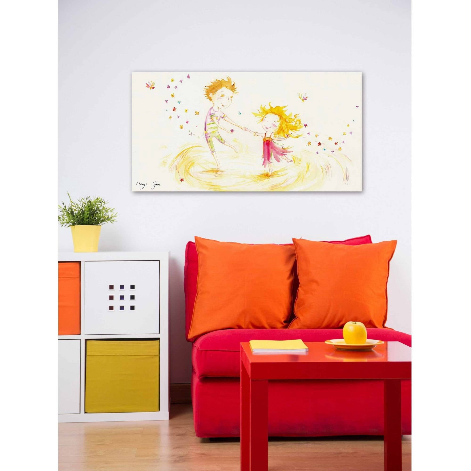 Marmont Hill "Celebration Dance" by Maya Gur Painting Print on Wrapped Canvas