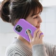 thumbnail image 6 of iPone 12 Pro Max case, Takfox 3 in 1 Dual Layer Shockproof Drop Protection Hybrid Bumper Rugged Rubber Cover Defend Matte Phone Case for iPhone 12 Pro Max 5G6.7"-Purple, 6 of 6