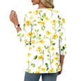 thumbnail image 6 of Jsaierl Tops for Women 3/4 Sleeve Casual V Neck Shirts Cute Print Petite Blouses Work Holiday T-shirts Top S-2XL, 6 of 6