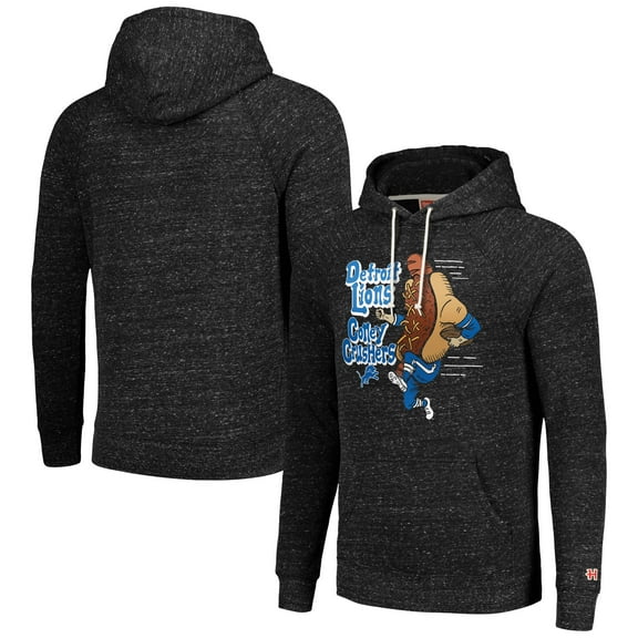 Unisex Homage Charcoal Detroit Lions NFL x Guy Fieri-s Flavortown Tri-Blend Pullover Hoodie