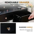thumbnail image 5 of COMHOMA Makeup Vanity Desk with Mirror and Lights, Vanity Table and Chair Set with 5 Drawers and Charging Station, Black, 5 of 8
