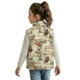 thumbnail image 3 of Pzuqiu Horse Print Girl Outerwear Vest 2T Comfortable Versatile Vest Zip Up Sleeveless for Girl Fashion Casual Fall Winter Warm Outerwear With Pockets for Outdoor Activities, 3 of 7