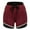 Dark Red, variant on Women's Running Shorts with Pockets High Waisted Athletic Workout Gym Shorts for Women with Liner, Purple, M