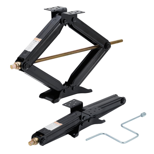 BeesClover 24 Inch Scissor Lift Jack Portable Car Jack with Handle for Sedan SUV Truck RV, Heavy Duty RV Repair Tire Jack with Stabilizing Feature, Maximum Capacity 7500 Lbs, Durable and Reliable