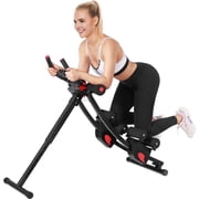 GIKPAL Fitness Ab Machine, 4 Adjustable Resistance Levels Ab Workout Equipment for Home Gym, Height Adjustable Ab Trainer, Foldable Fitness Equipment.440lbs Weight Capacity