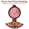 thumbnail image 7 of Pizza Oven 12" Visual Window Pizza Maker Machine 1800W Pizza Cooker For Kitchen Countertop Dual Temperature Control Up To 440 Degrees Celsius  Red, 7 of 7