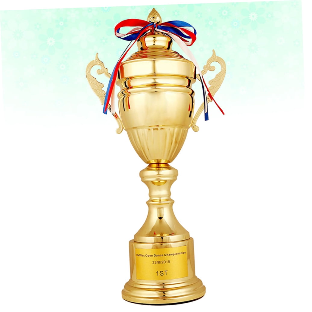 IBASETOY Golden Award Trophy Metal Party Prize with Base for Ceremony and Competition
