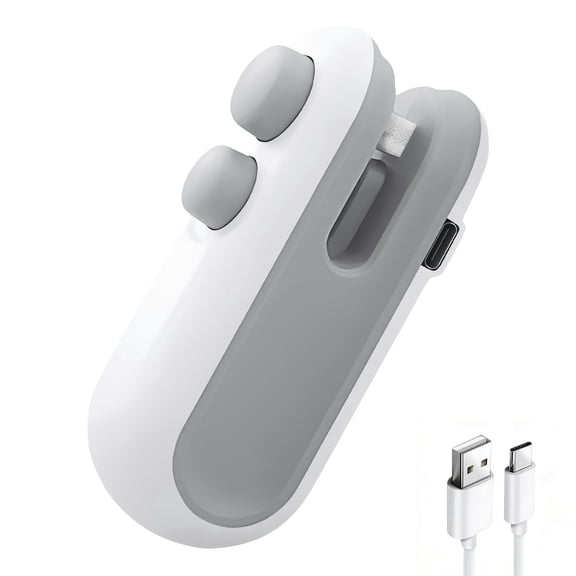 Hulmay Mini Bag Sealer, Upgraded 2 in 1 Heat Sealer with Cutter and Magnet, Rechargeable USB-C Portable Sealer Machine for Chip, Plastic Bags, Snack