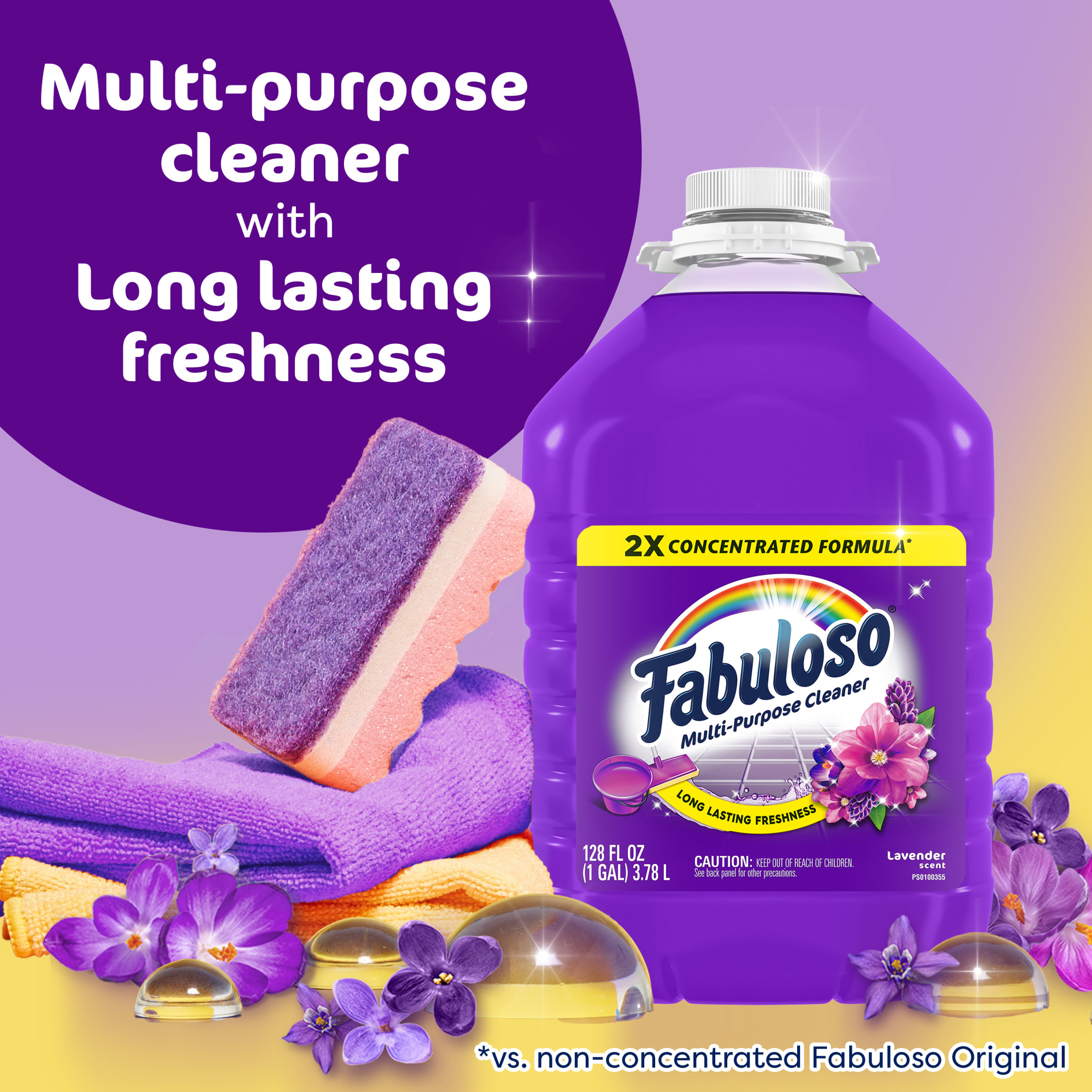 Fabuloso 2X Multi-Purpose Cleaner, Lavender Scent, 128 fl oz photo 3