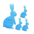 thumbnail image 4 of 4 piezas de soportes para cubiertos con forma de conejito de Pascua, fundas para vajilla de comedor, utensilios azul, 4 of 9