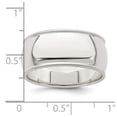 thumbnail image 3 of 925 Sterling Silver Solid Polished Engravable 9mm Half Round Milgrain Size 13.5 Band Ring Jewelry Gifts for Women, 3 of 5