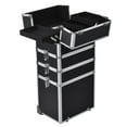 thumbnail image 7 of Zimtown Professional 4 in1 Aluminum Rolling Cosmetic Makeup Train Case Trolley, Black, 7 of 7