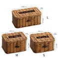 thumbnail image 5 of Ywmsfl Easy Install Tissue Box Imitation Rattan Woven Rectangular Living Room Paper Towel Holder Napkin Dispenser, 5 of 11