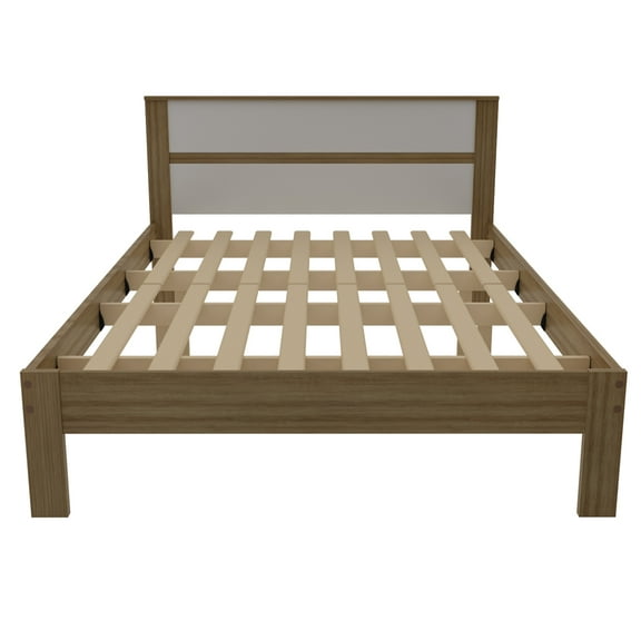 Cama Matrimonial Moderna Mod. PDC-01 Almendra-Blanco