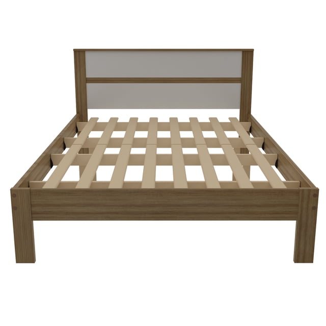 Cama Matrimonial Moderna Mod. PDC-01 Almendra-Blanco