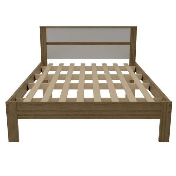 Cama Matrimonial Moderna Mod. PDC-01 Almendra-Blanco