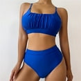 thumbnail image 2 of MSJUHEG Thong Bikini Sets for Women,Swim Suits for Women 2025,Tummy Control Bikini for Women,Bralette Bikini Set,Halter String,Thong String 2 Piece Bikini Set,2 Piece Bikini Sets Blue M, 2 of 8