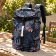 Sports Duffel Backpack, A-floral Blue, Large Capacity with Multiple ...