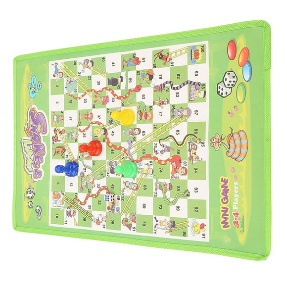 Snake and Ladders Game, Interactive Board Game Set Educational Kids Children Toys Interesting Board Game Set