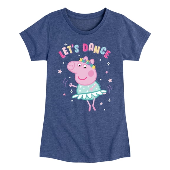 Peppa Pig - Peppa Lets Dance - Girls Toddler And Youth Fitted Short Sleeve Tee