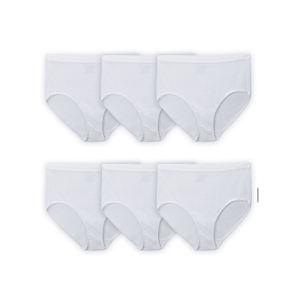 Fruit of the Loom Women's Plus Fit for Me White Cotton Brief