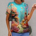 thumbnail image 6 of Jellyfish Ocean Style Women's Short Sleeve Tops Casual Blouses T Shirt, 6 of 6