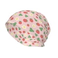 thumbnail image 2 of Fuzoiu Strawberry And Flowers Print Winter Beanie Hat for Men & Women,Warm Knit Cap,Women Windproof Watch Hat,Knit Warm Unisex Beanie, 2 of 7