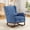 Dark Blue, variant on Someet Nursery Rocking Chair, Upholstered Glider Rocker Chair with Tufted Thick Backrest for Living Room, Nursery, Bedroom, Beige