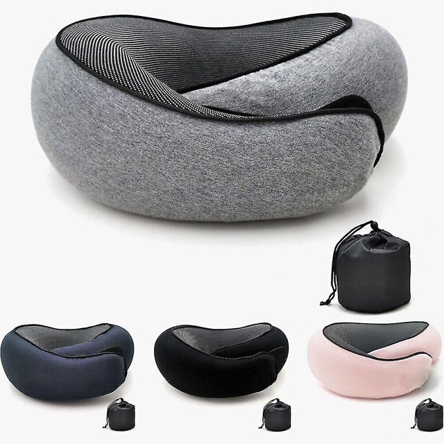 Safety Neck Pillow for Travel Memory Foam Comfortable &Breathable Soft U.Shaped,100% New-hhny