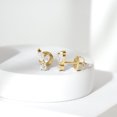 thumbnail image 5 of Rosec Jewels Lab Created Diamond Studs Earrings - Cute Bunny Earrings Diamond (EF-VS Quality) - Ready to Gift, 10K Yellow Gold, 5 of 8