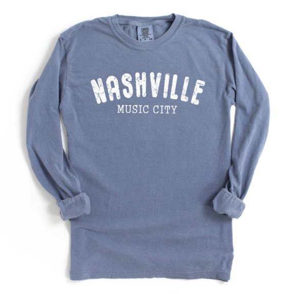 NASHVILLE MUSIC CITY Graphic Long Sleeve T-Shirt