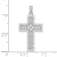 thumbnail image 3 of 14K White Gold Polished Square Cross with Heart Design Charm K8511W, 3 of 3
