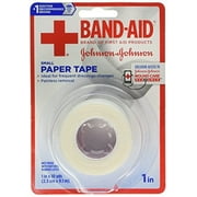5 Pack Johnson & Johnson Band-Aid Small Paper Tape Wound Care 1 in x 10 Yds Each