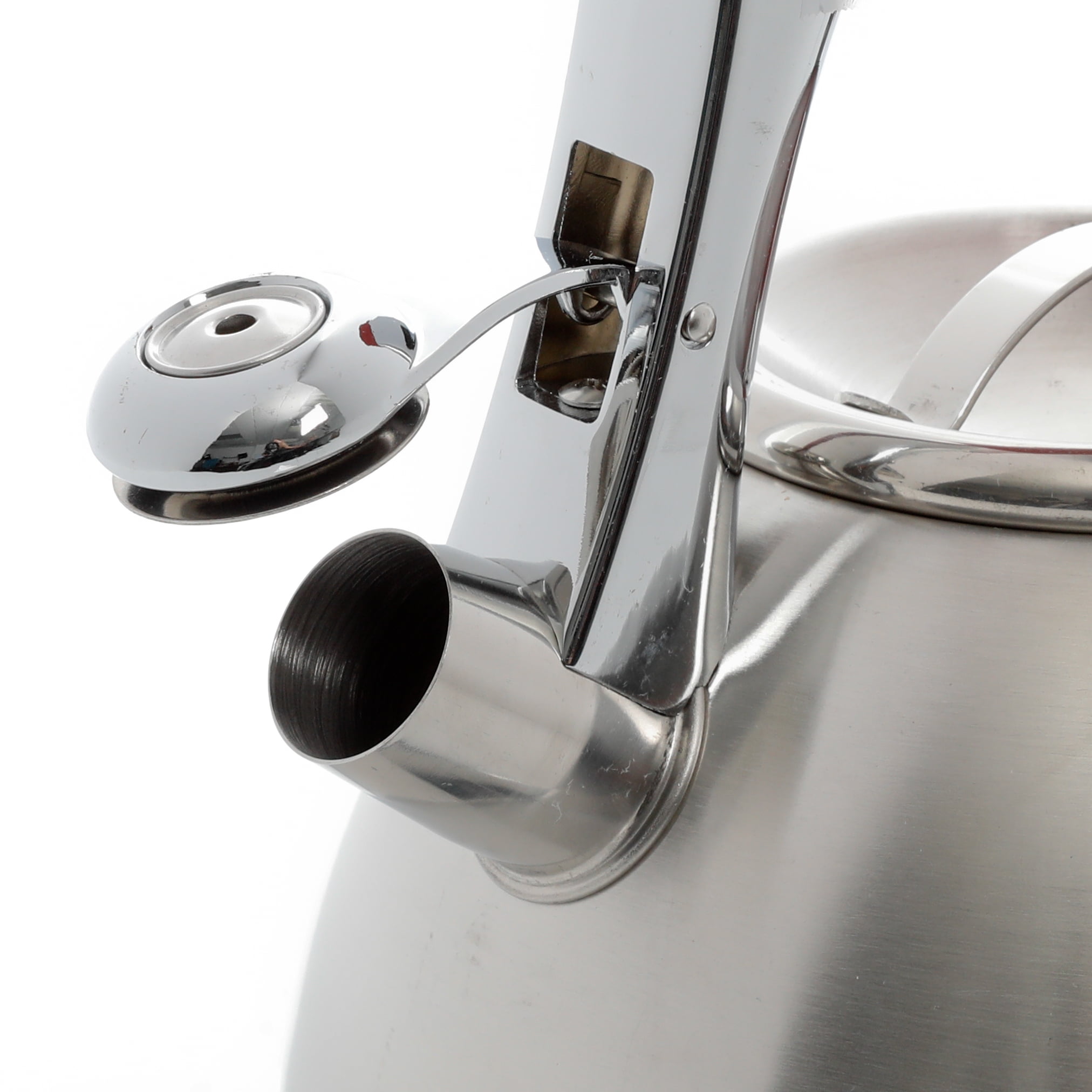 Mr. Coffee Collinsbrook 2.4 Qt Whistling Tea Kettle, Silver/Black 