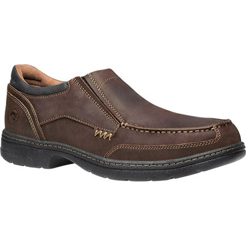 timberland pro men's branston moc toe slip-on work shoe,brown ...