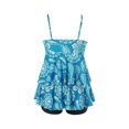 thumbnail image 2 of WISEFIN Women Plus Size Irregular Hem Printed Padded Swimdress 2 Piece Swing Swimsuits L-5XL, 2 of 5