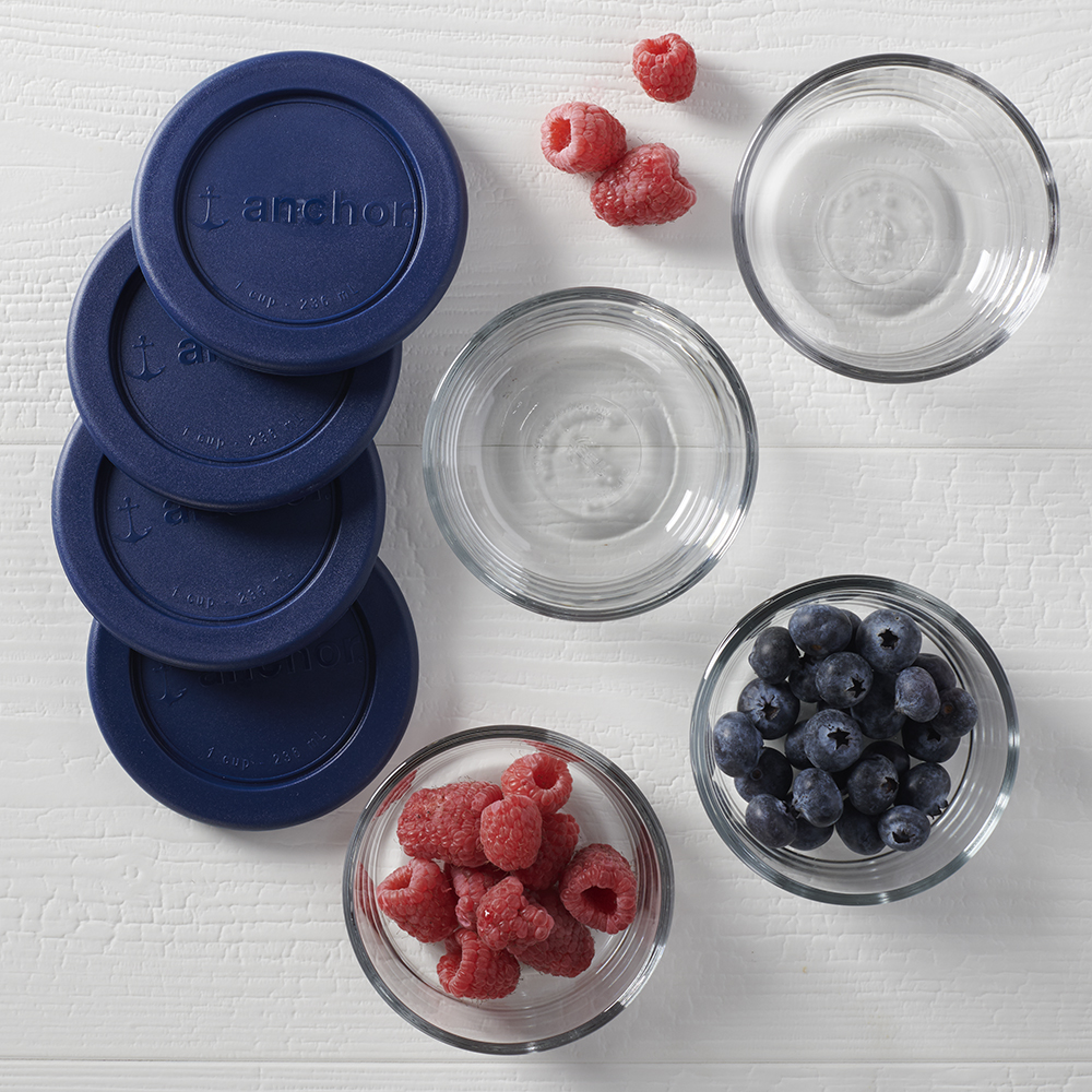 Anchor Hocking Glass Food Storage Containers with Lids, 1 Cup Round, Set of 4 - image 6 of 7