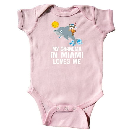 

Inktastic Grandma in Miami Florida Loves Me Gift Baby Boy or Baby Girl Bodysuit