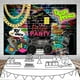 thumbnail image 3 of Fondo de fiesta de los 90 con temática de hip hop, años 80 y 90, decoración de fiesta con grafiti, pared de ladrillos, Príncipe fresco, música retro, rock, punk, fondo de los 90, pancarta, accesorios, 3 of 6