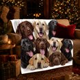 thumbnail image 3 of Happy Labrador Retrievers Group Portrait Autumn Sofa Friendly, Cozy Pet Portrait Pattern, Warm Flannel Blanket for Living Room and Bedroom, Dog Lovers Thanksgiving Gift, Pet Lover Home Decor, 3 of 9