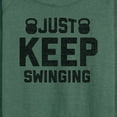 thumbnail image 3 of Instant Message - Kettle Bell Just Keep Swinging - Women's Lightweight French Terry Long Sleeve Shirt, 3 of 6