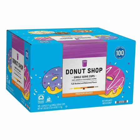 Medium Roast Coffee Pods – Classic Donut Shop Blend, 100 Count